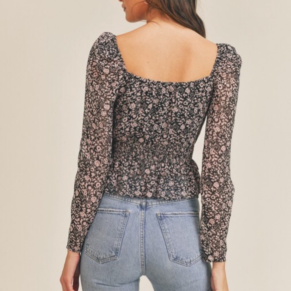 Smocked floral top - Picture 4 of 4